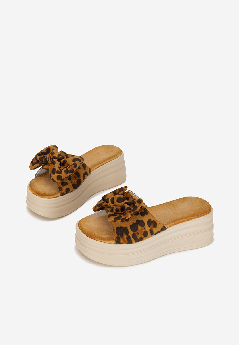 Leopardí pantofle na platformě Elarya