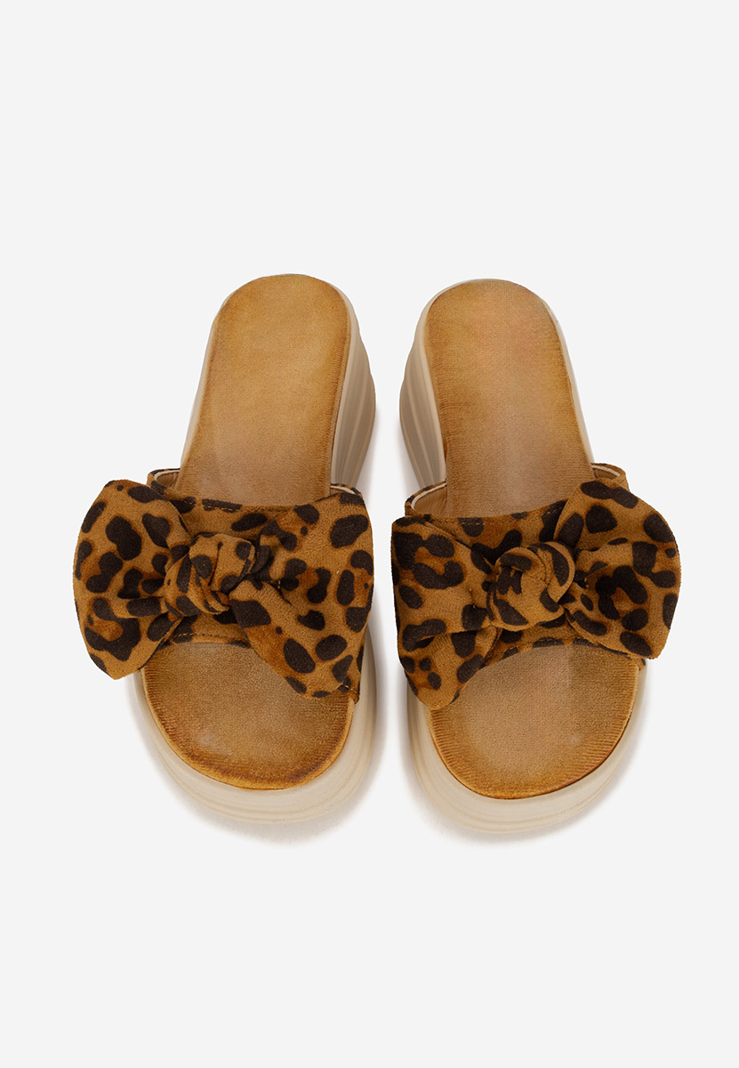 Leopardí pantofle na platformě Elarya
