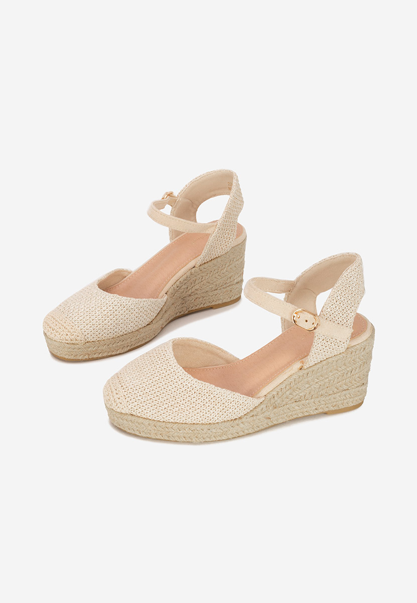 Béžové sandály espadrilky Paty