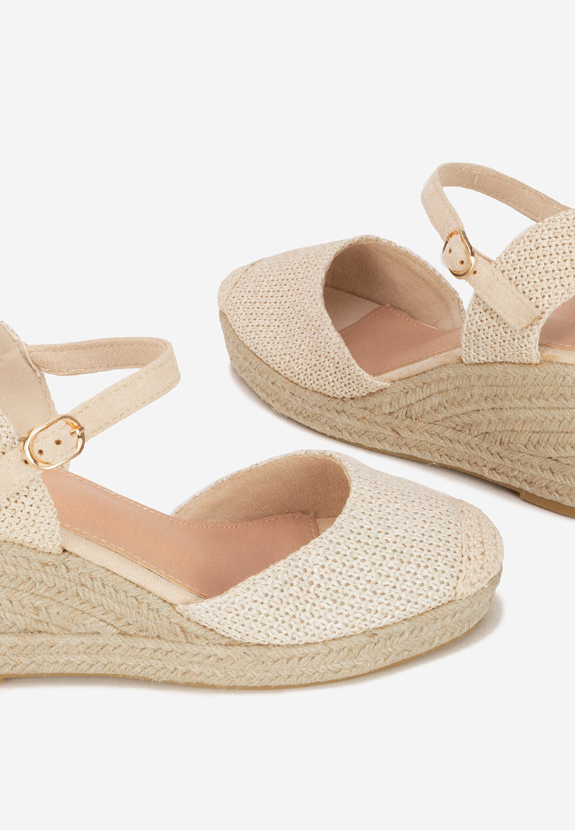 Béžové sandály espadrilky Paty