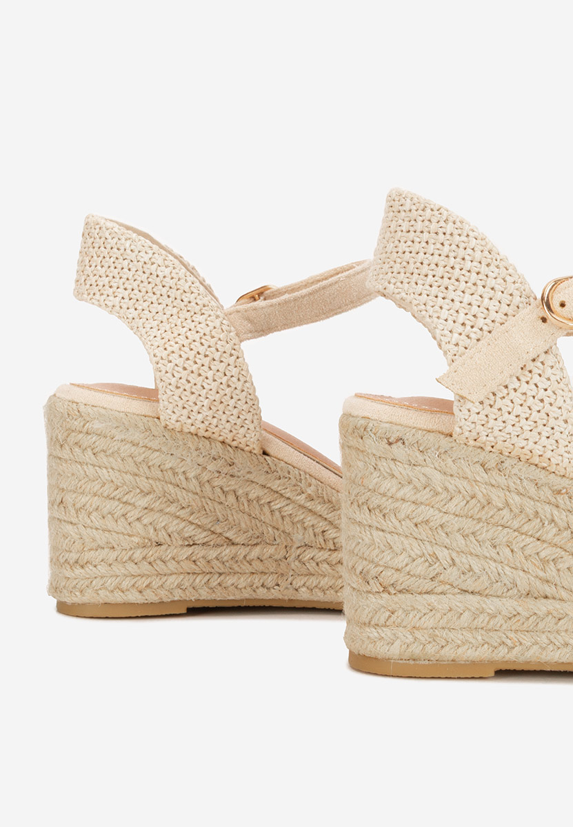 Béžové sandály espadrilky Paty