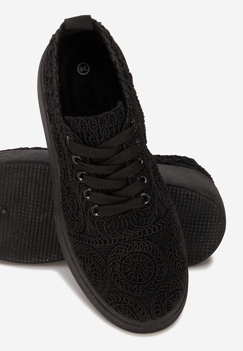 Černé dámské tenisky na platformě Anneira