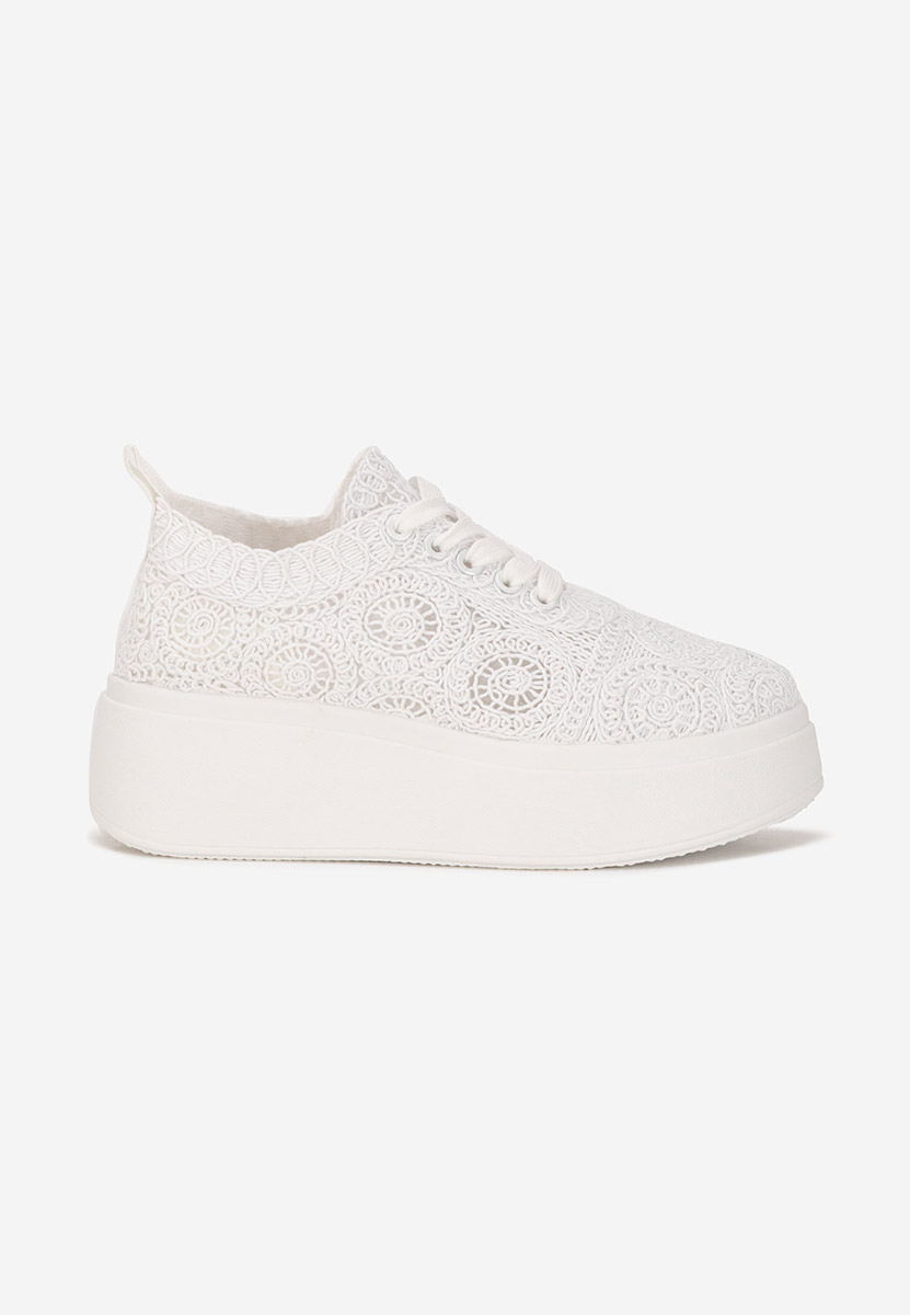 Bílé dámské tenisky na platformě Anneira