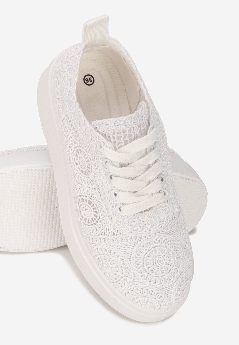 Bílé dámské tenisky na platformě Anneira