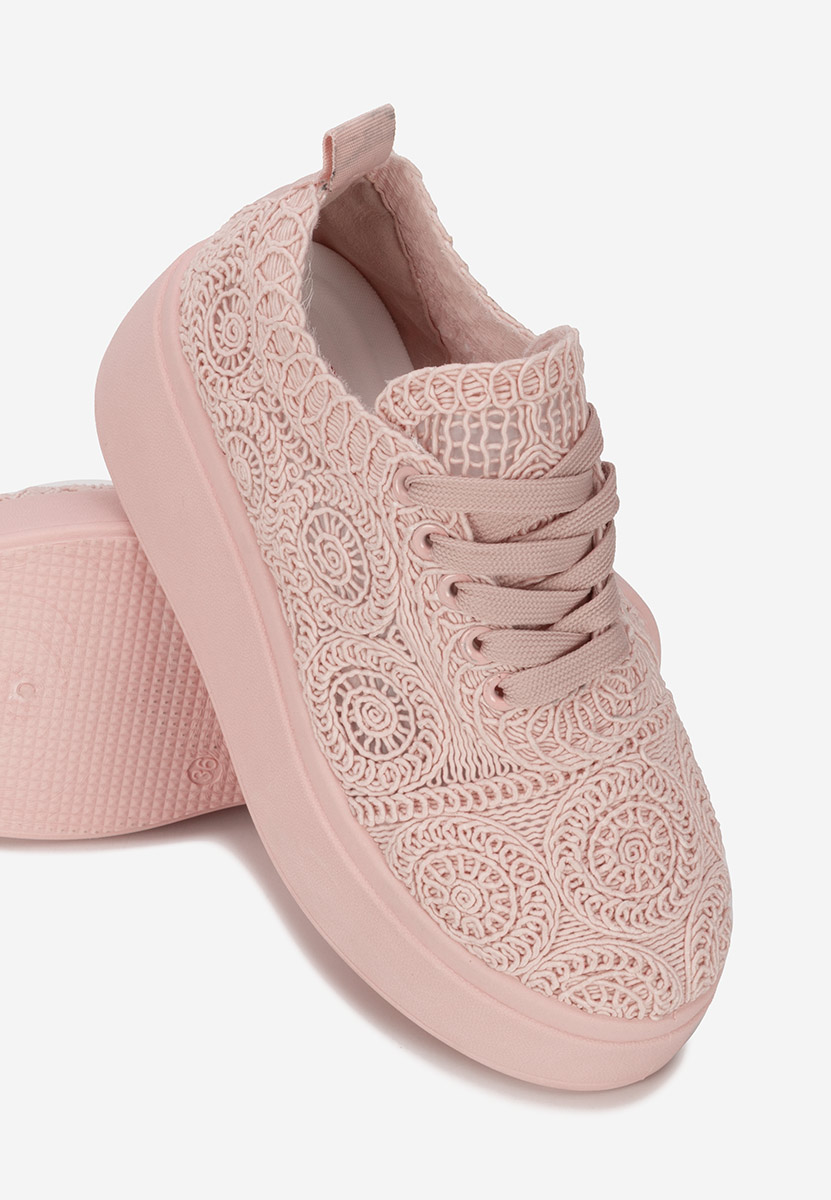 Ružové dámské tenisky na platformě Anneira