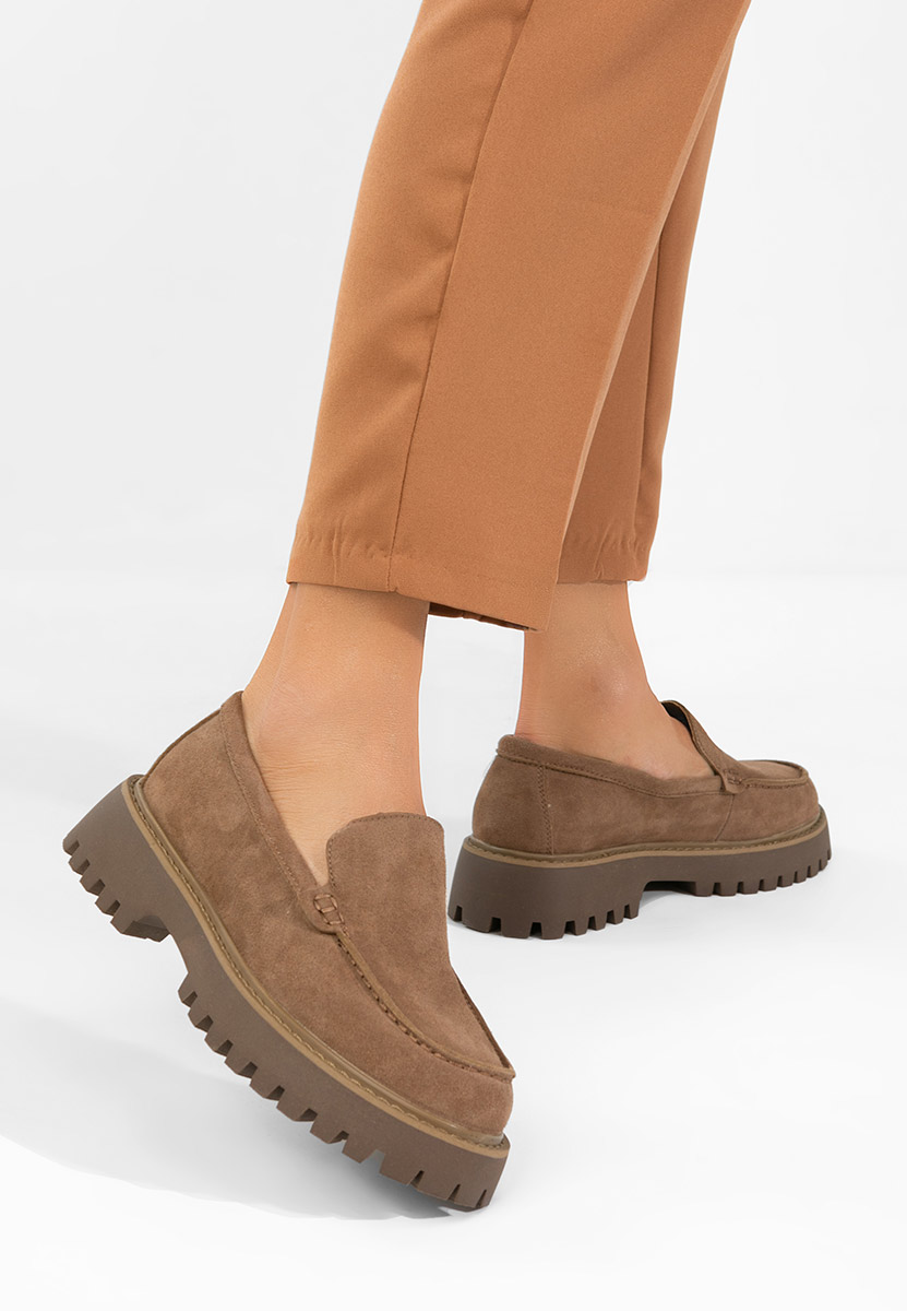 Khaki mokasíny dámské Analeia