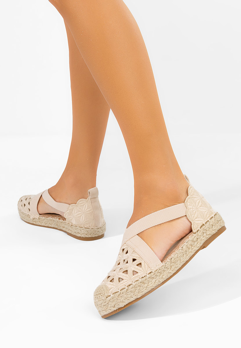 Béžové dámské espadrilky Feliania