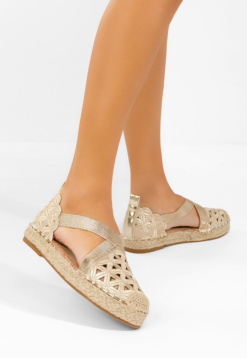 Zlaté dámské espadrilky Feliania