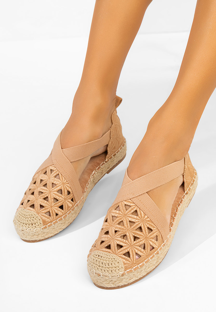 Camelové dámské espadrilky Feliania