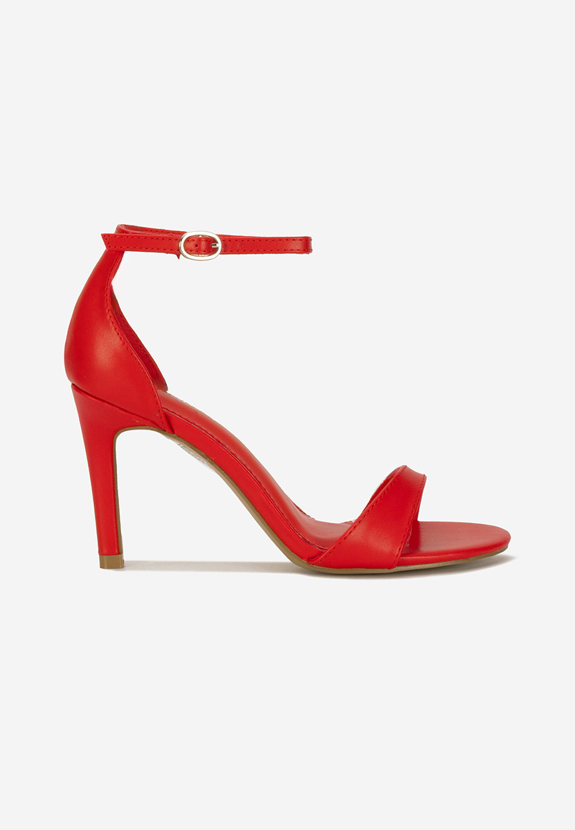 Červené sandály na podpatku Sellina