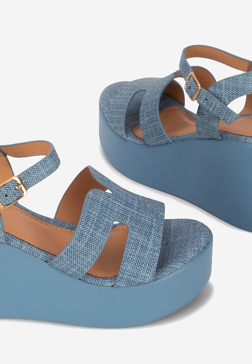 Denim sandály na platformě Raselia