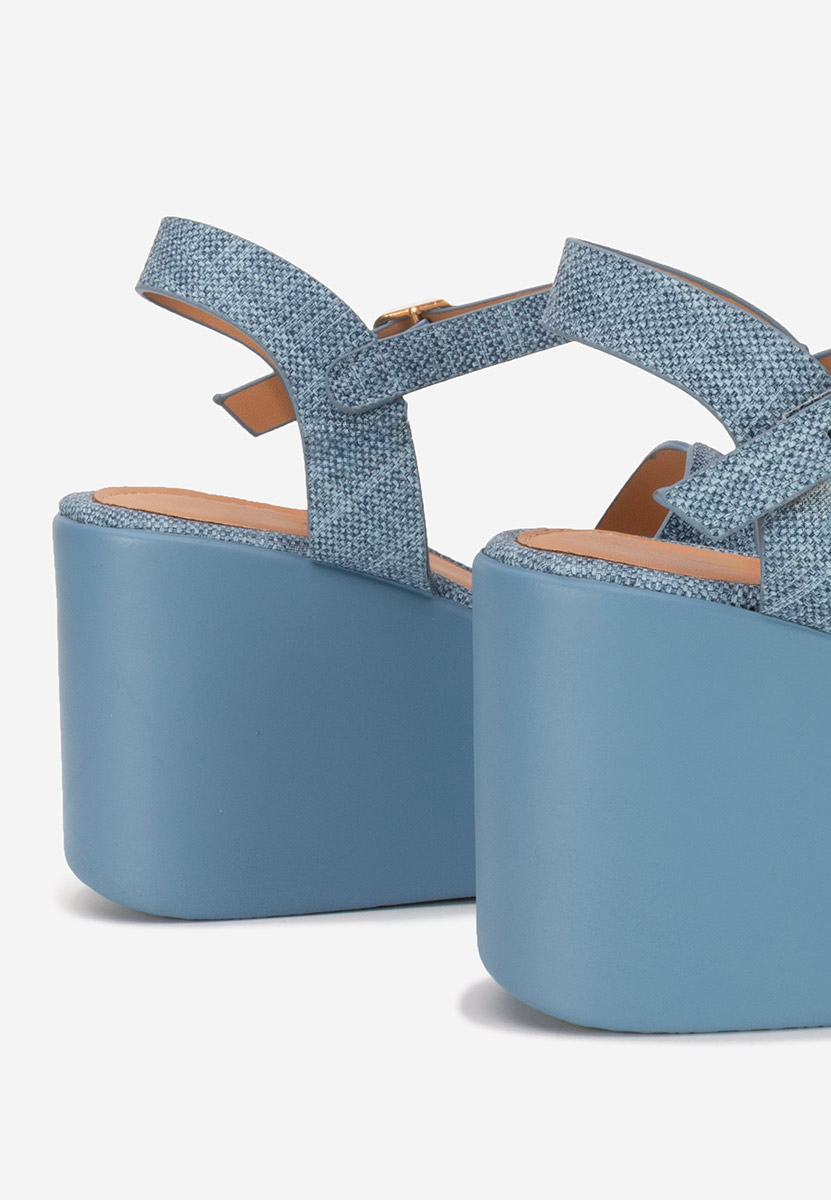 Denim sandály na platformě Raselia