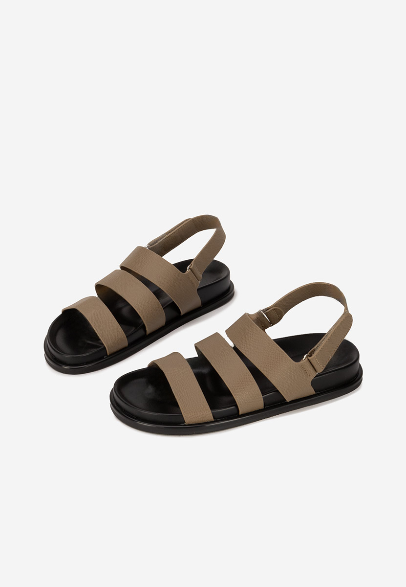 Khaki dámské sandály Carima