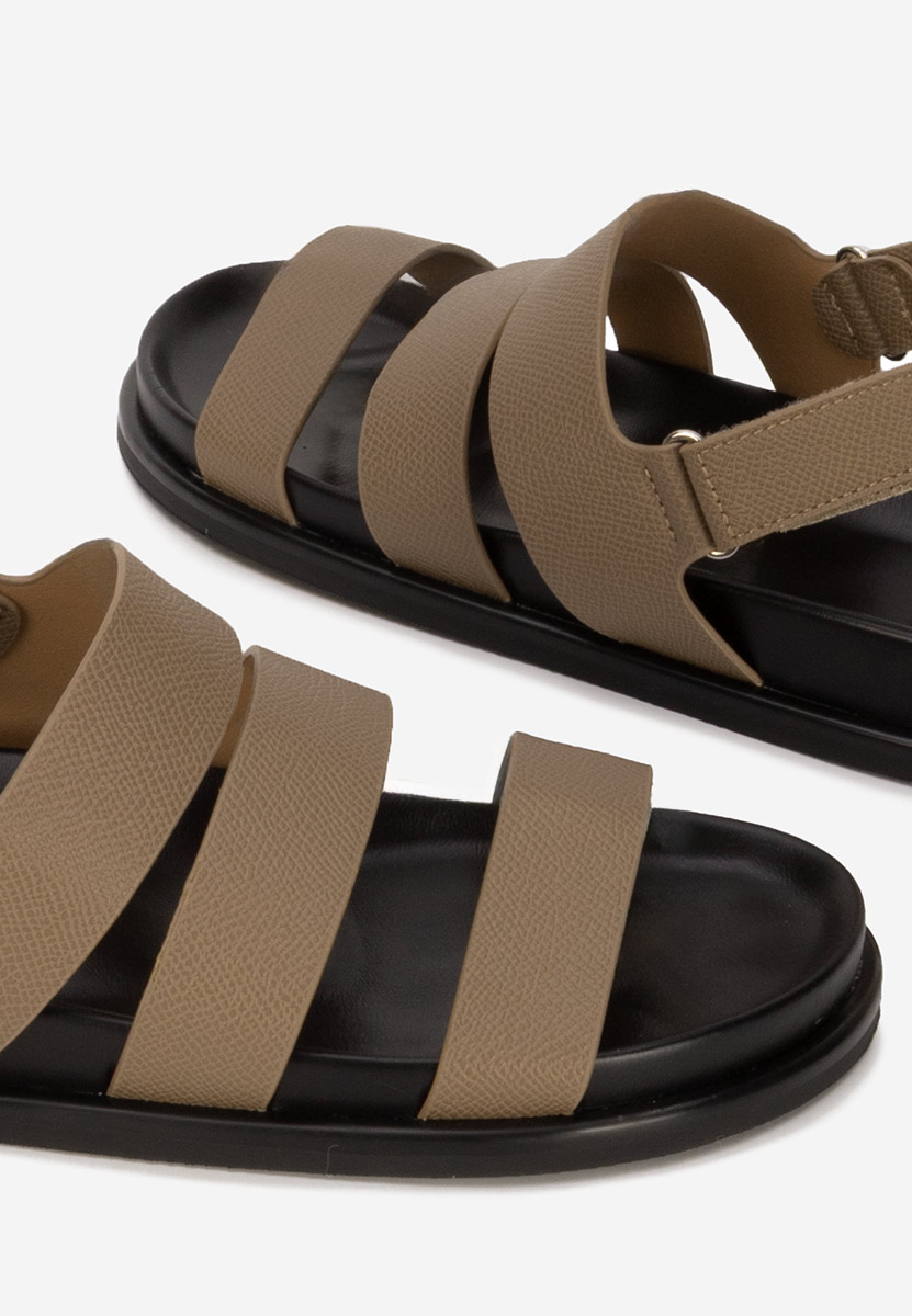 Khaki dámské sandály Carima