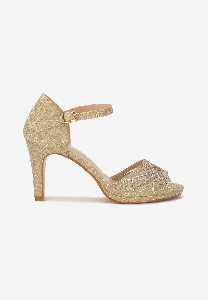 Zlaté dámské elegantní sandály Kadeia