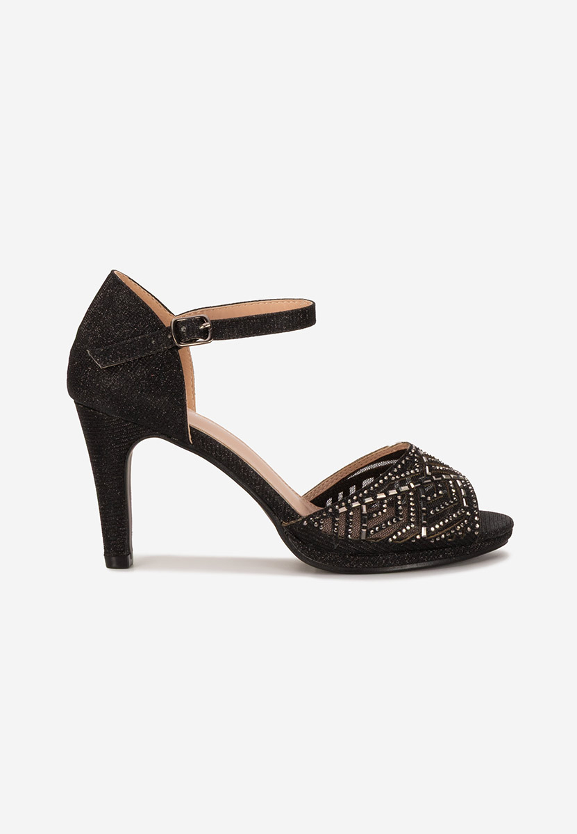 Černé dámské elegantní sandály Kadeia
