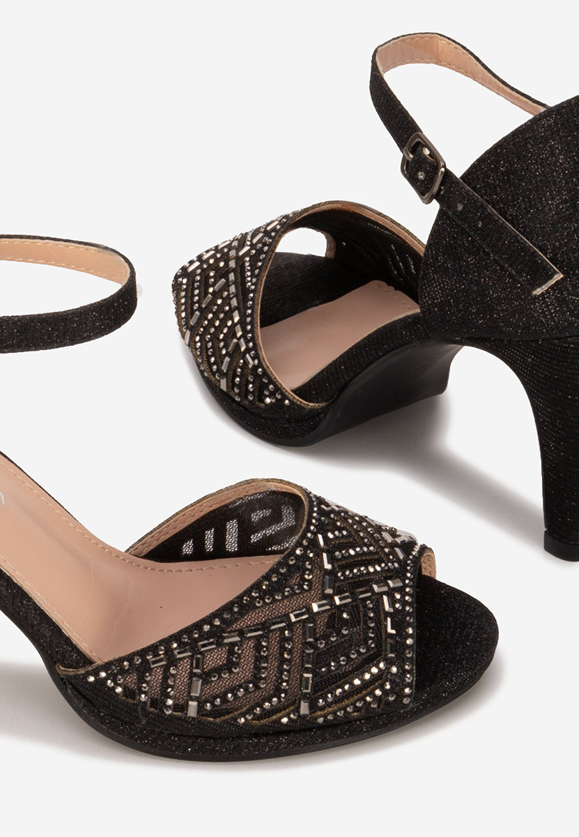 Černé dámské elegantní sandály Kadeia