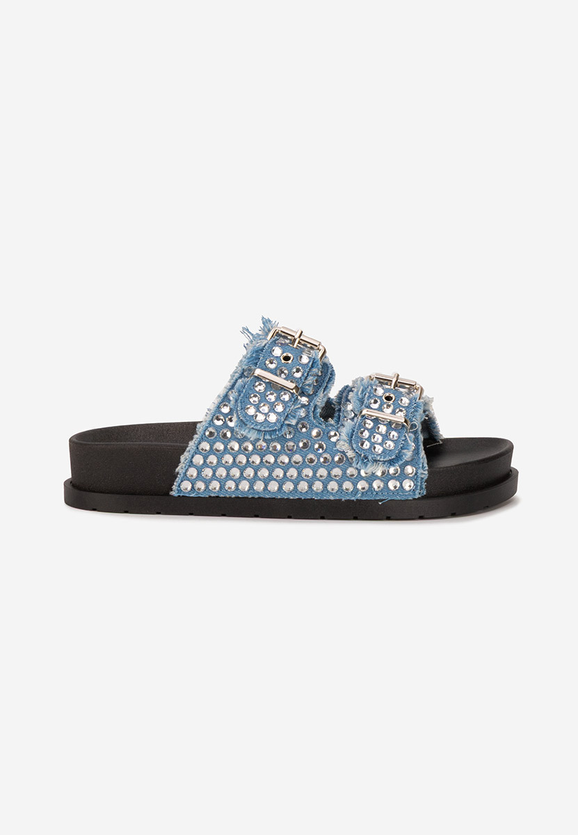 Denim pantofle Cu talpa inalta Anamia