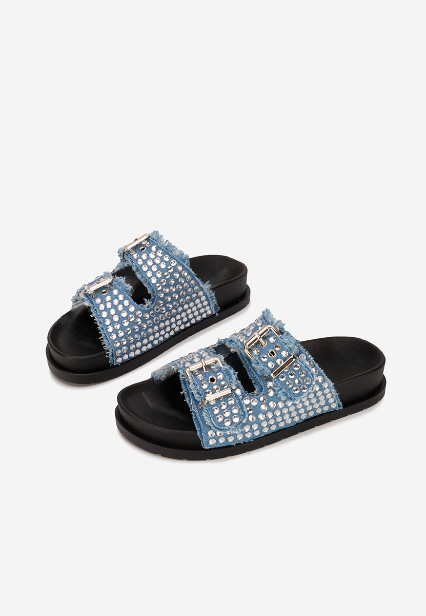 Denim pantofle Cu talpa inalta Anamia