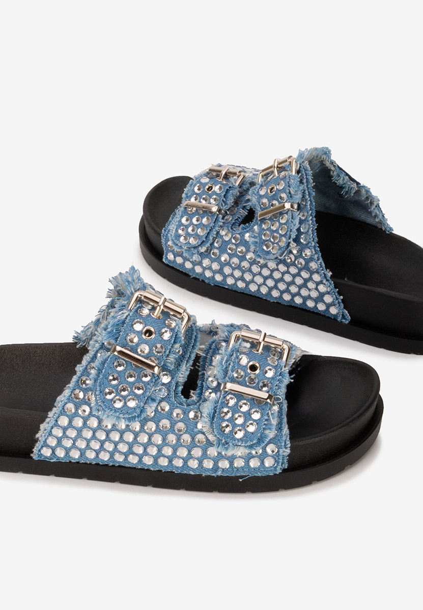 Denim pantofle Cu talpa inalta Anamia