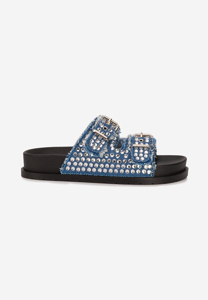 Denim pantofle Cu talpa inalta Anamia V2