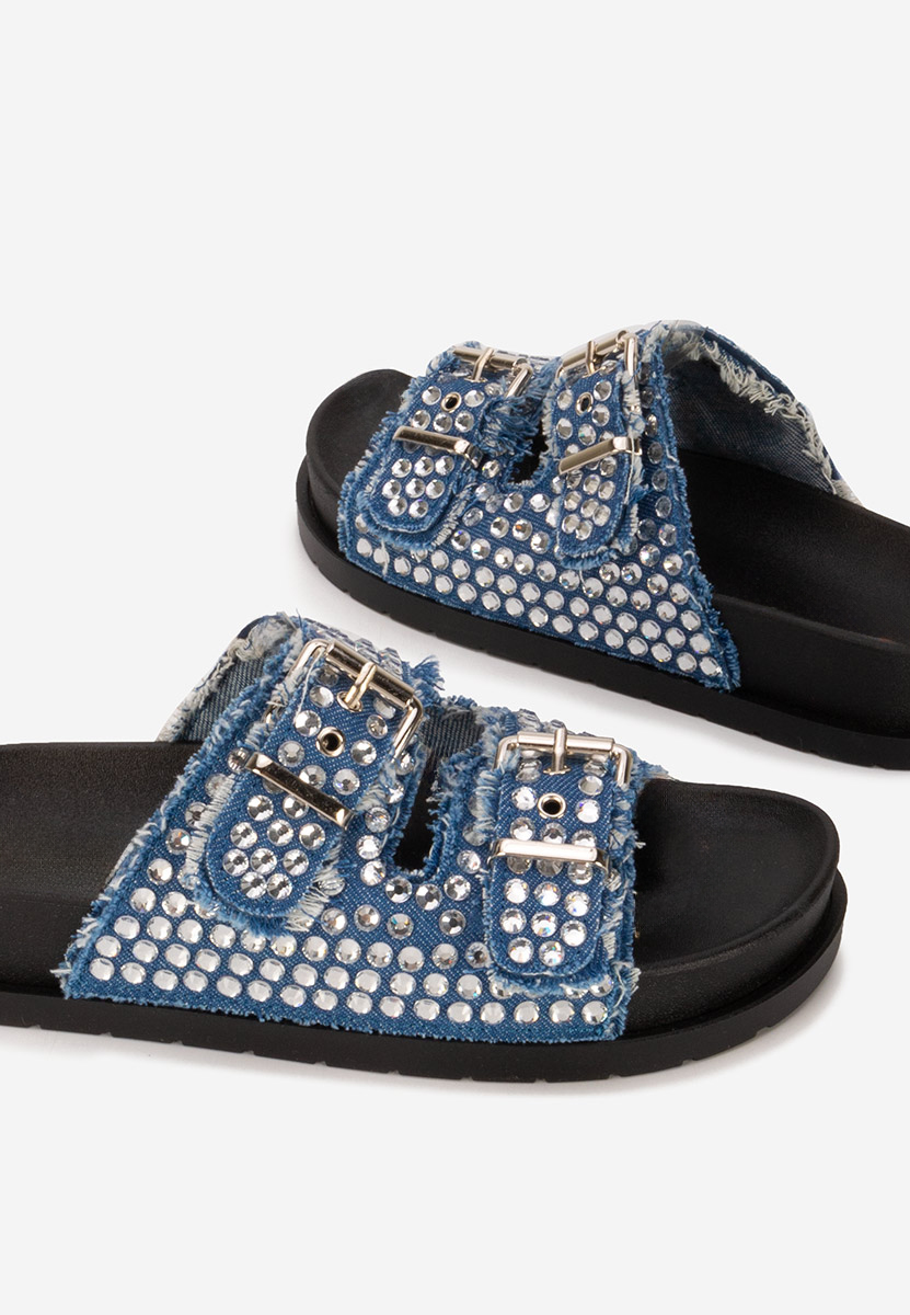 Denim pantofle Cu talpa inalta Anamia V2