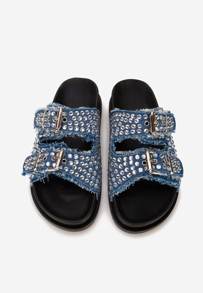 Denim pantofle Cu talpa inalta Anamia V2