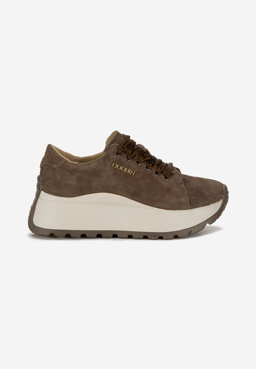 Hnedé kožené dámské sneakersy Gonelia V2