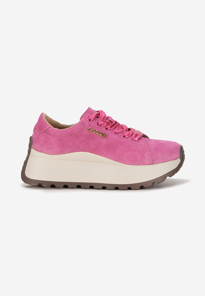 Fialové kožené dámské sneakersy Gonelia