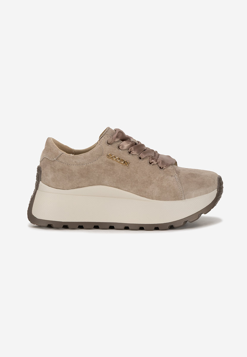 Hnedé kožené dámské sneakersy Gonelia
