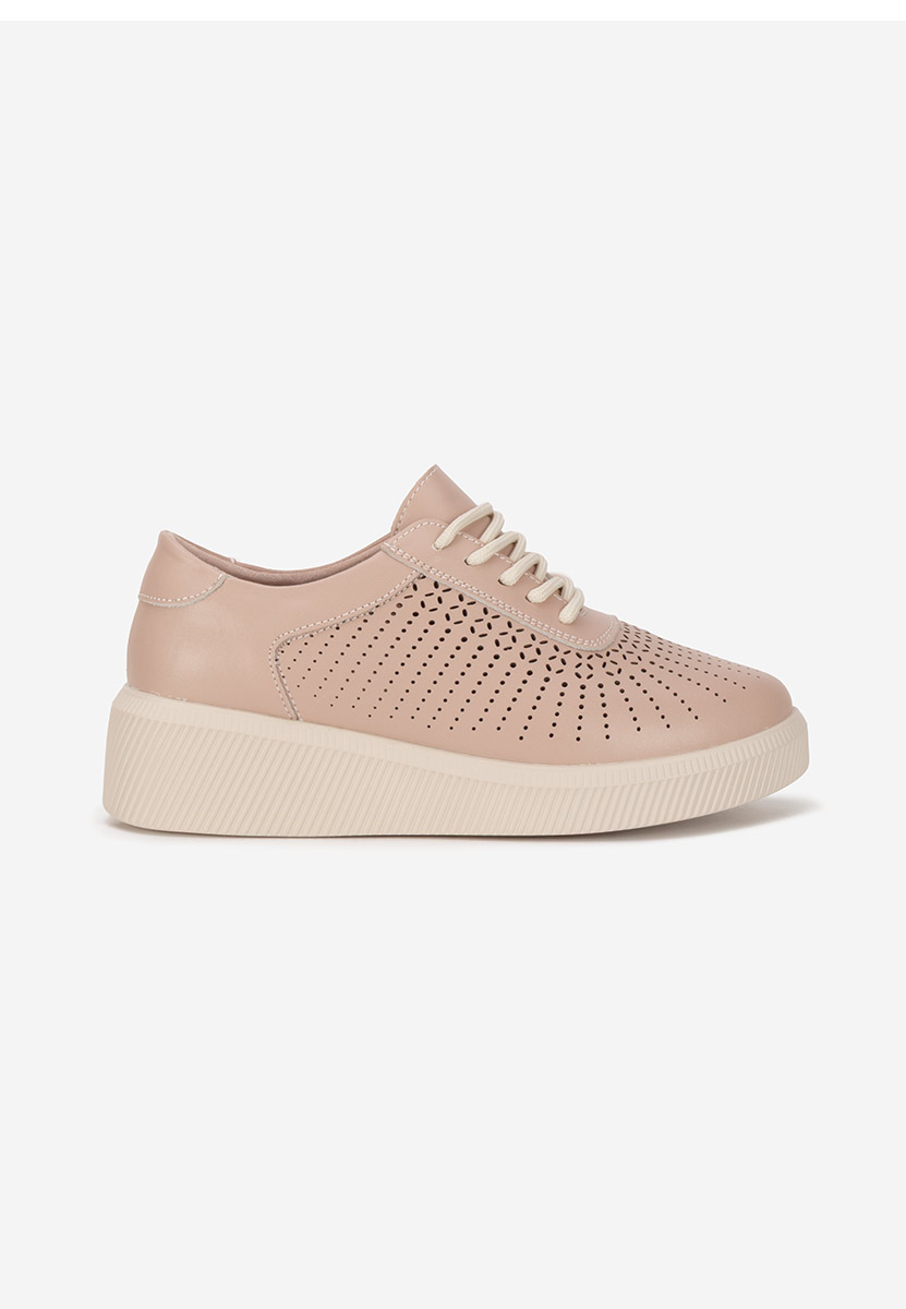 Ružové kožené dámské sneakersy Oleiana