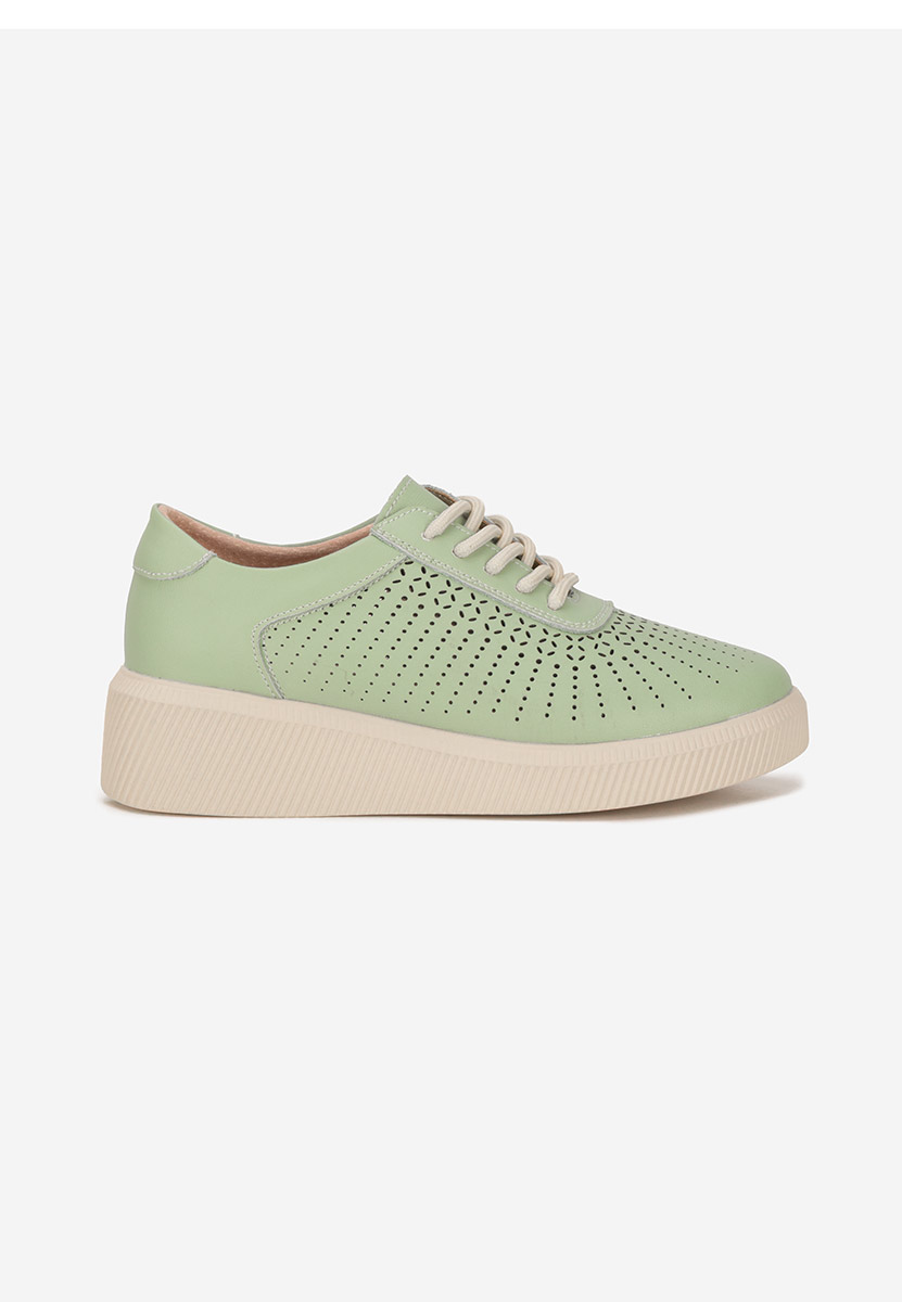 Zelené kožené dámské sneakersy Oleiana