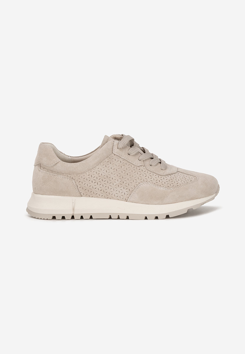 Béžové kožené dámské sneakersy Alanea