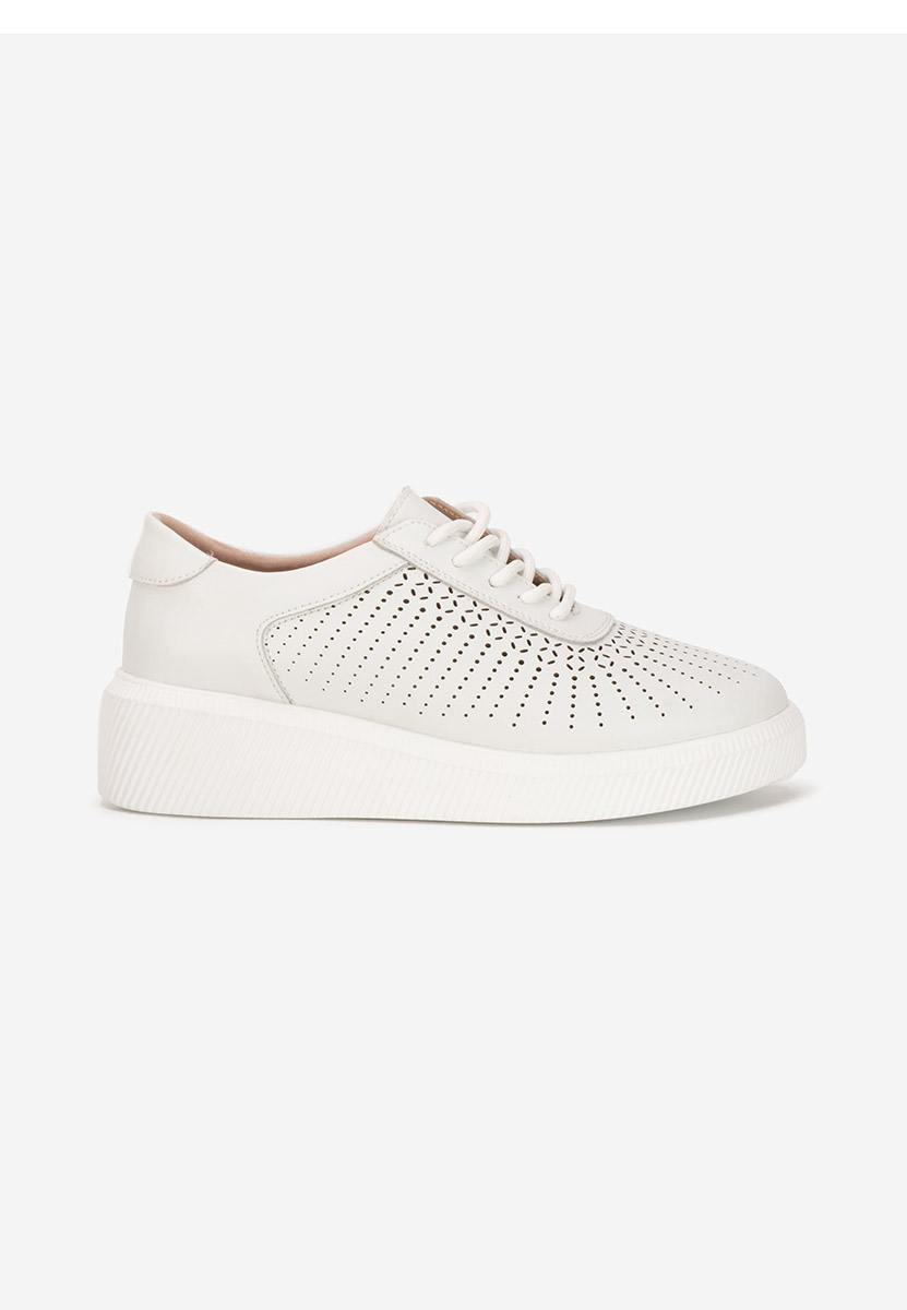 Bílé kožené dámské sneakersy Oleiana