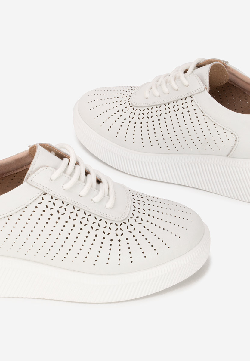 Bílé kožené dámské sneakersy Oleiana