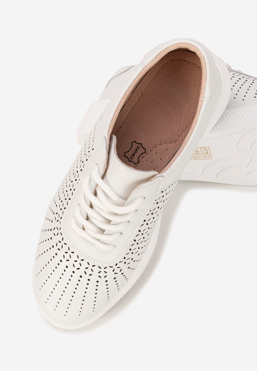 Bílé kožené dámské sneakersy Oleiana