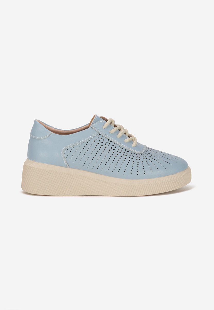 Modré kožené dámské sneakersy Oleiana