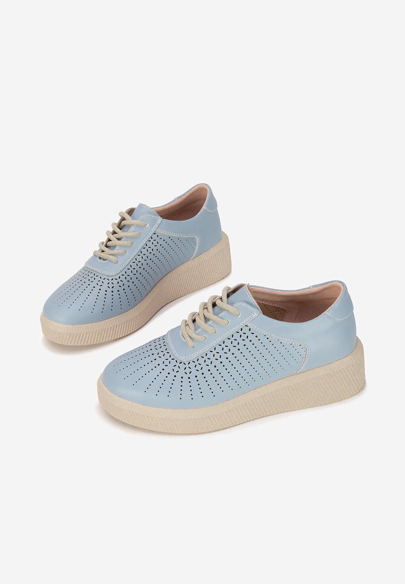 Modré kožené dámské sneakersy Oleiana