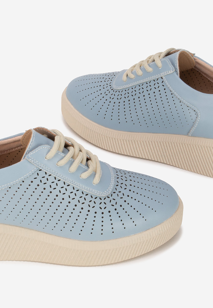 Modré kožené dámské sneakersy Oleiana