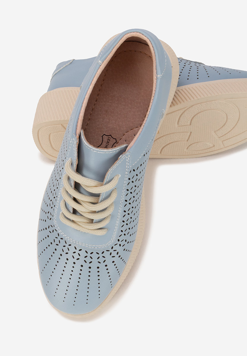 Modré kožené dámské sneakersy Oleiana