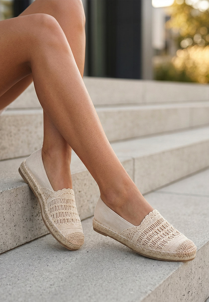 Béžové dámské espadrilky Henley