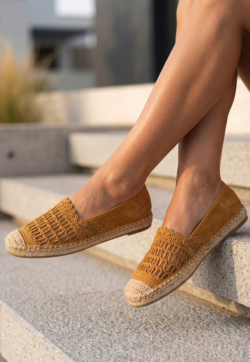 Camelové dámské espadrilky Henley