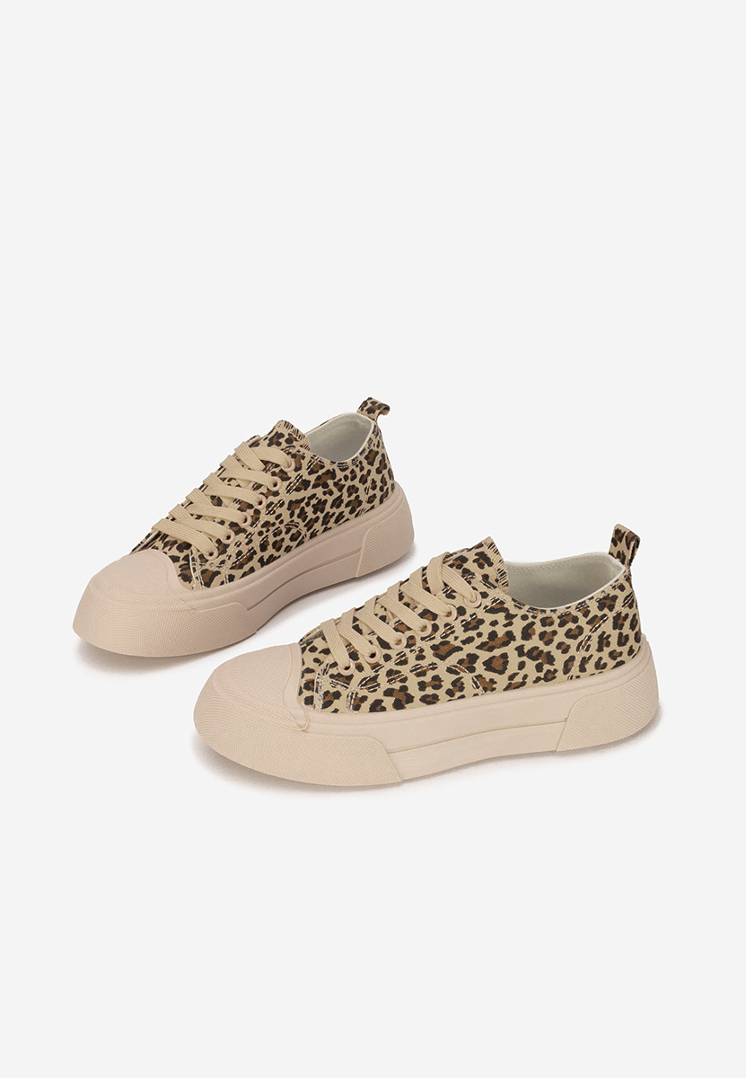 Leopardí dámské plátěné tenisky Jessia