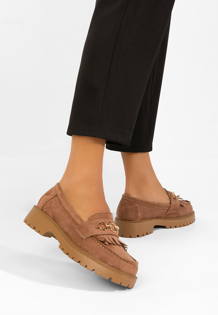 Khaki mokasíny dámské Loreya