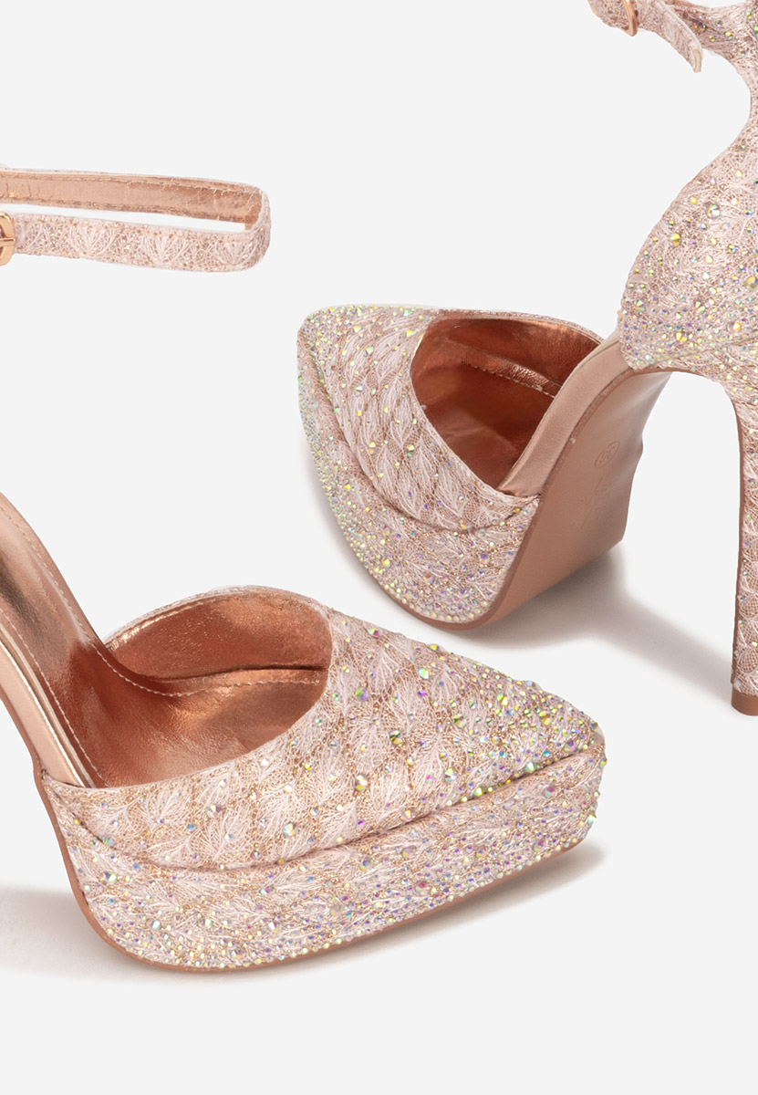 Champagne elegantné lodičky Kampay