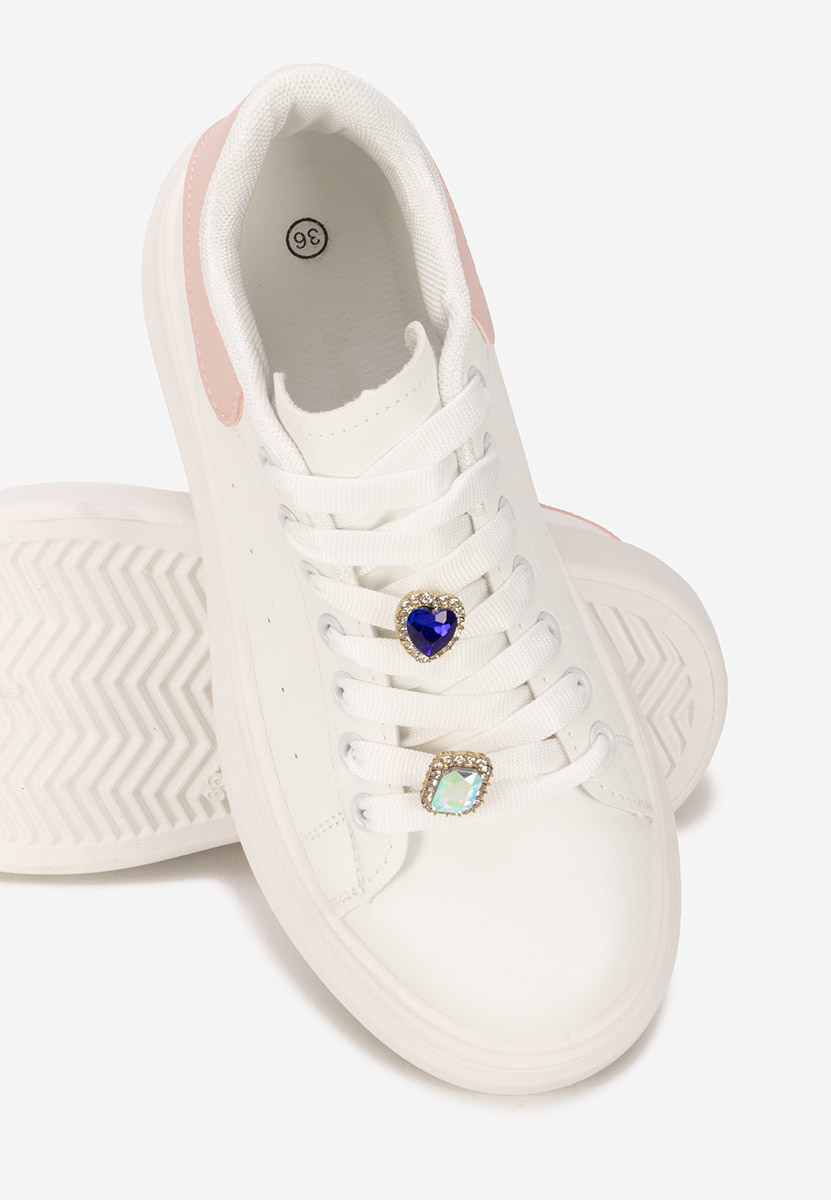 Bílé dámské tenisky na platformě Delaina V2