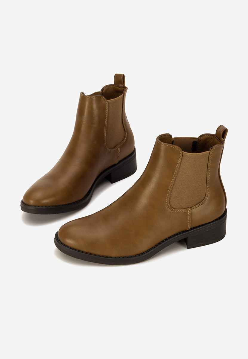 Khaki dámské chelsea boty Sellema