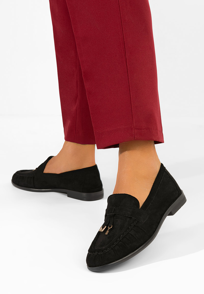 Černé loafers mokasíny Soliene