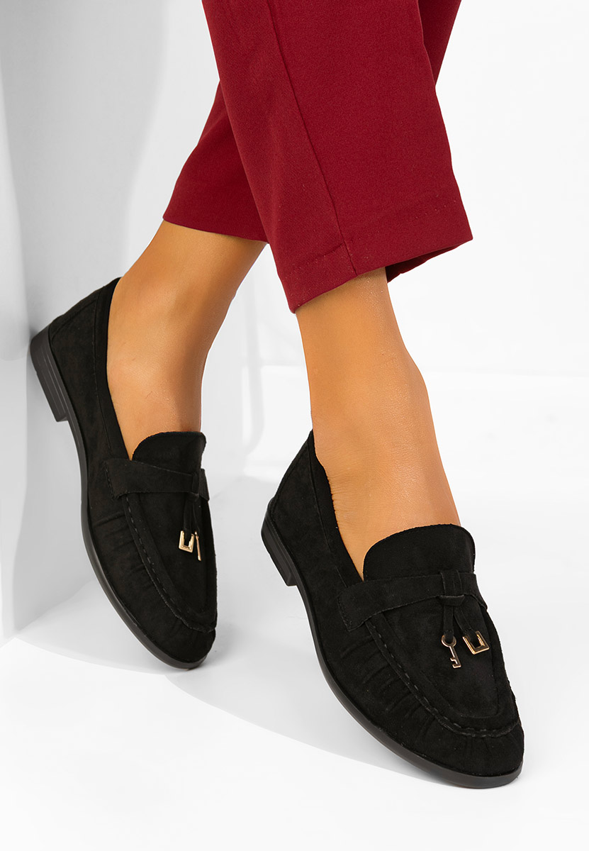 Černé loafers mokasíny Soliene
