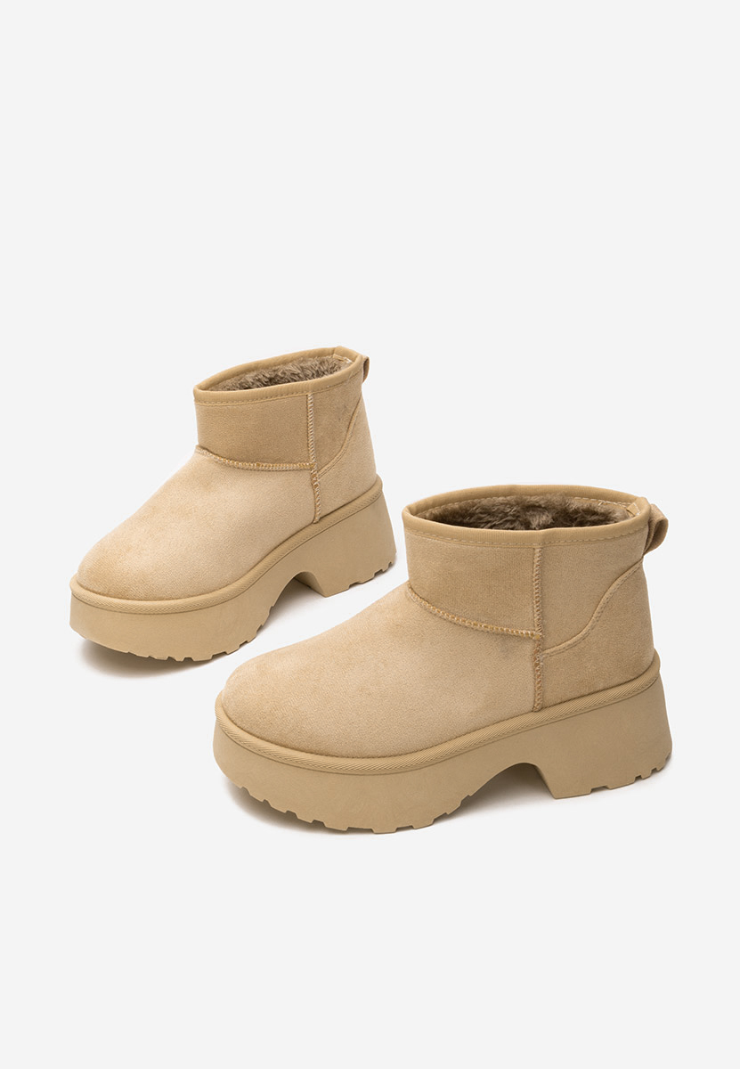 Khaki kotníkové zimní boty Tarnia